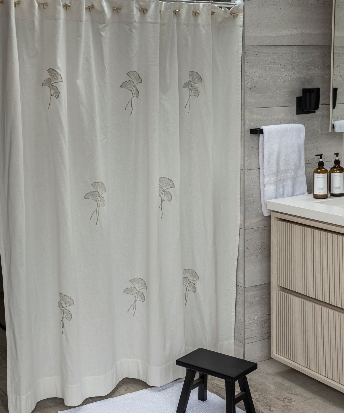 Cortina De Baño Hojas