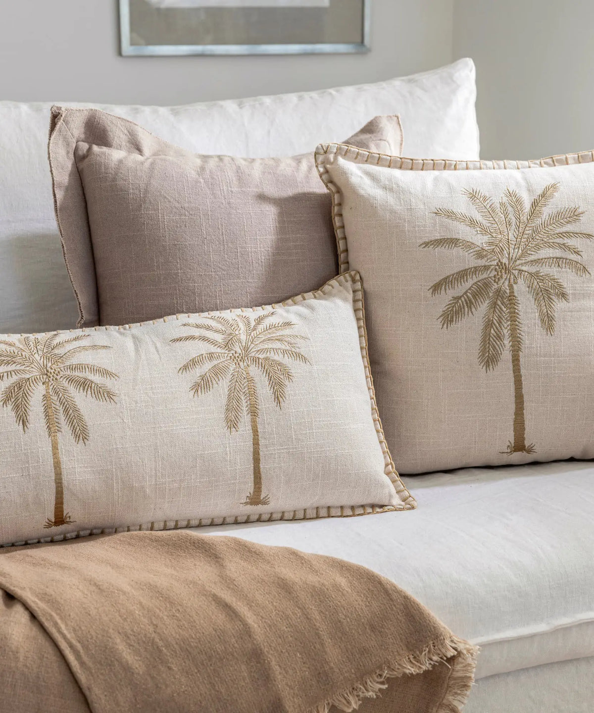 Cojín Algodón Palmeras