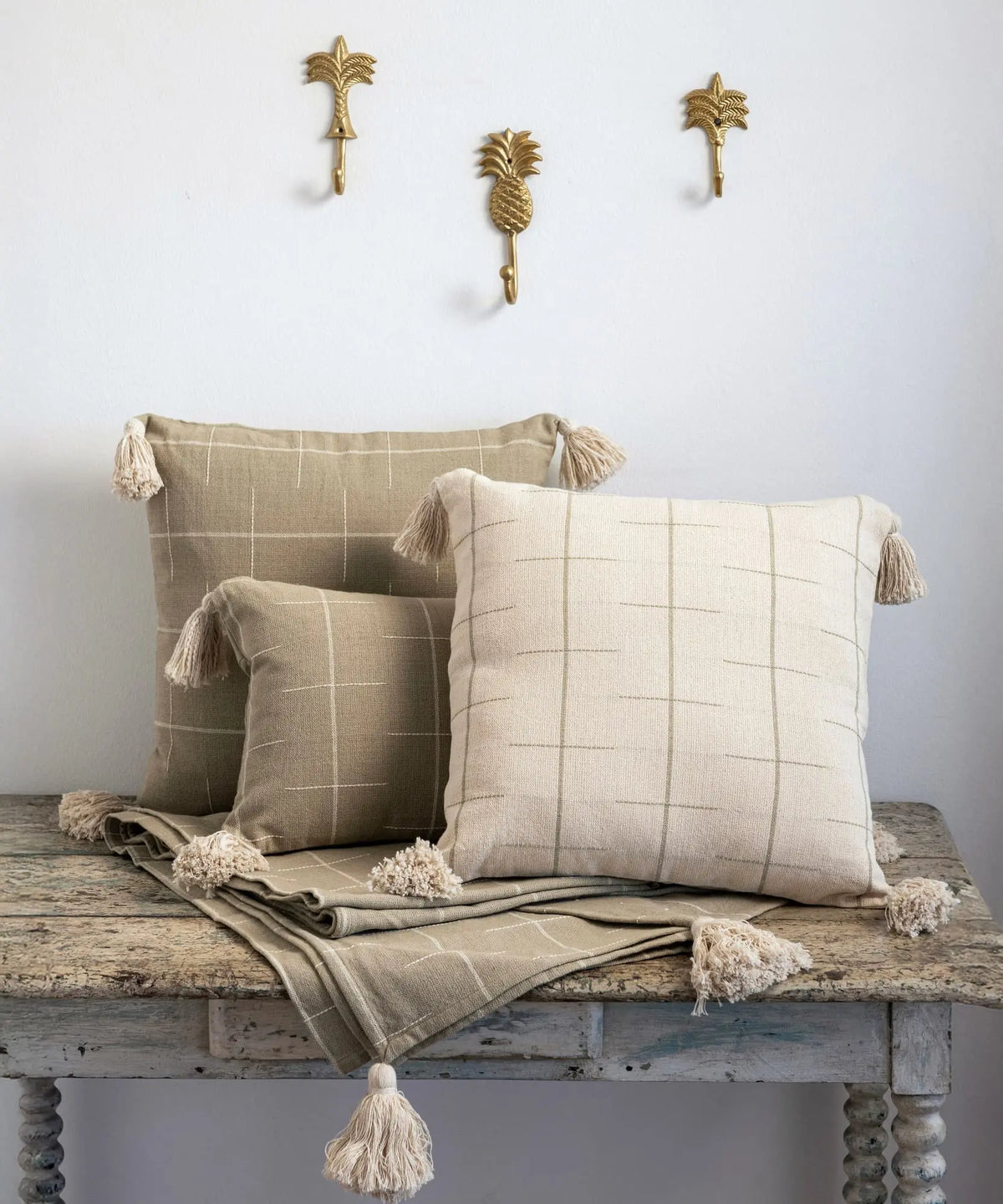 Cojín Algodón Detalle Costuras