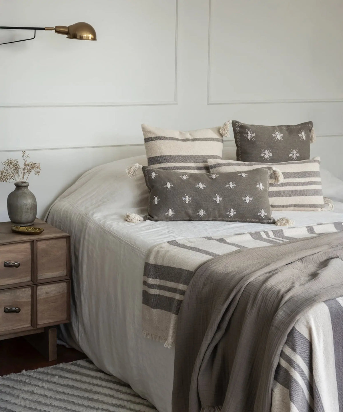 Cojín Algodón Abejas