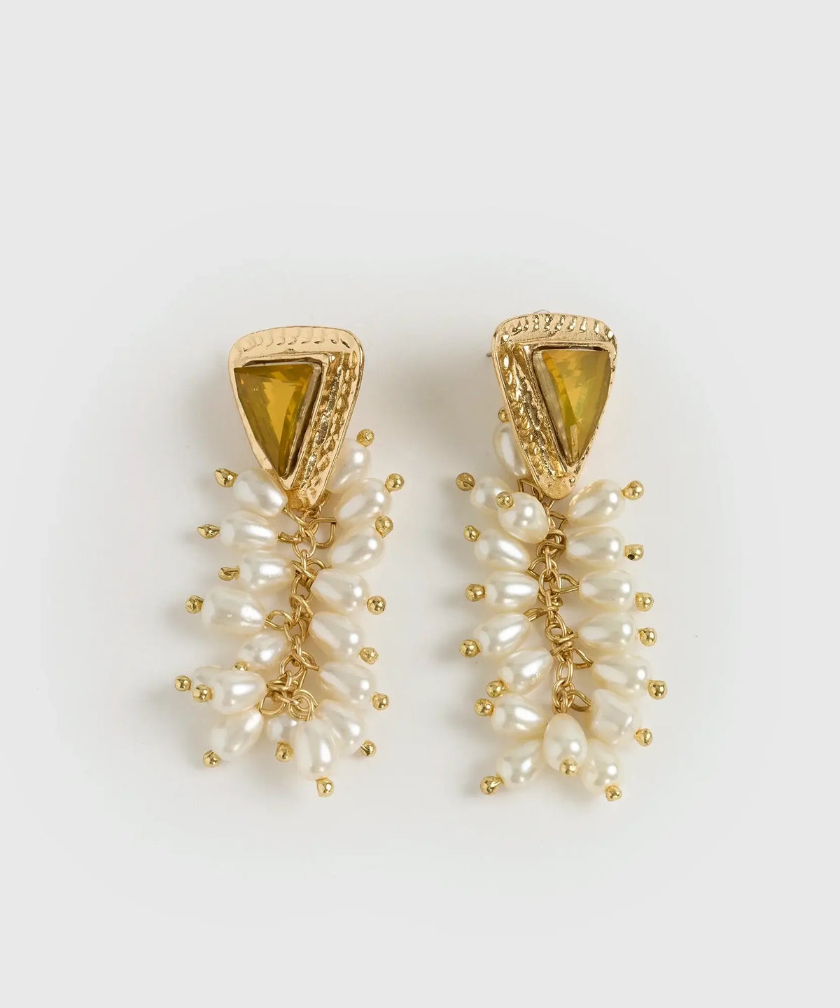 Aros Piedra Strass Perlas Fiesta