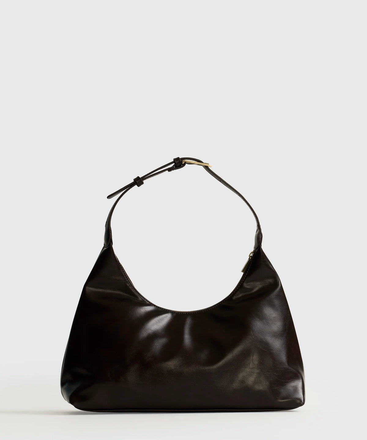 Cartera De Hombro Acharolada Herraje Handle Woman