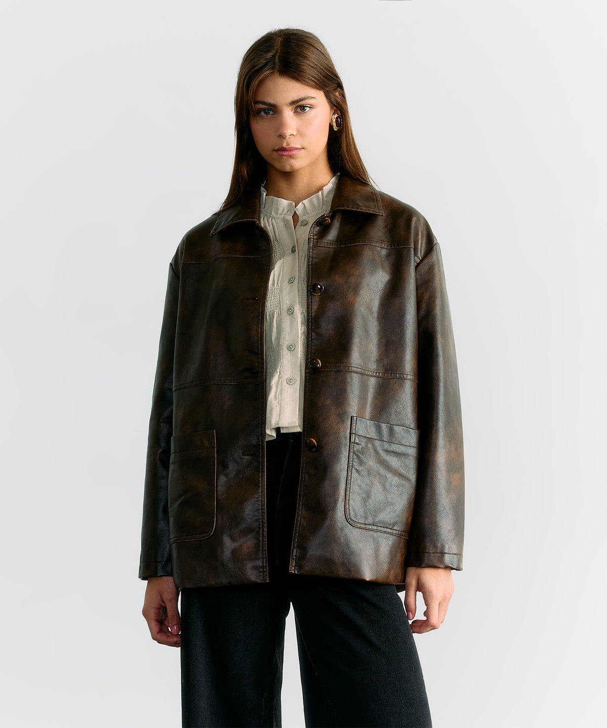 Chaqueta Efecto Cuero Solsticio