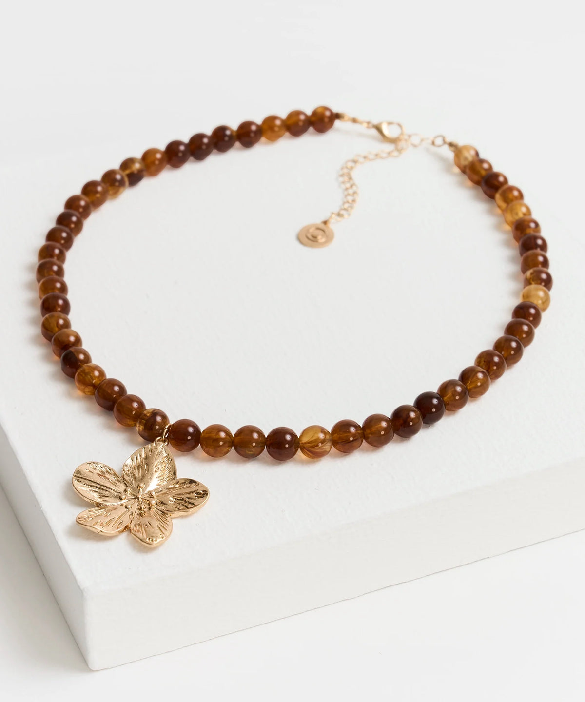 Collar Borlas Marmoladas Charm Flor