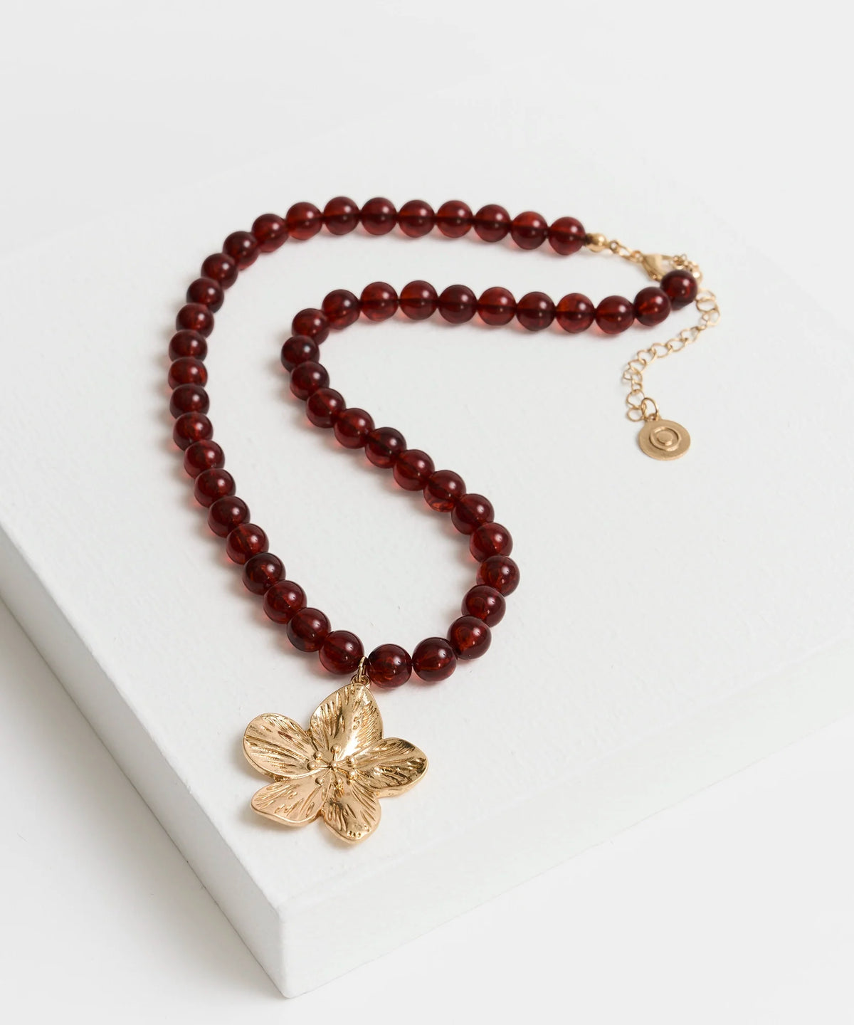 Collar Borlas Marmoladas Charm Flor