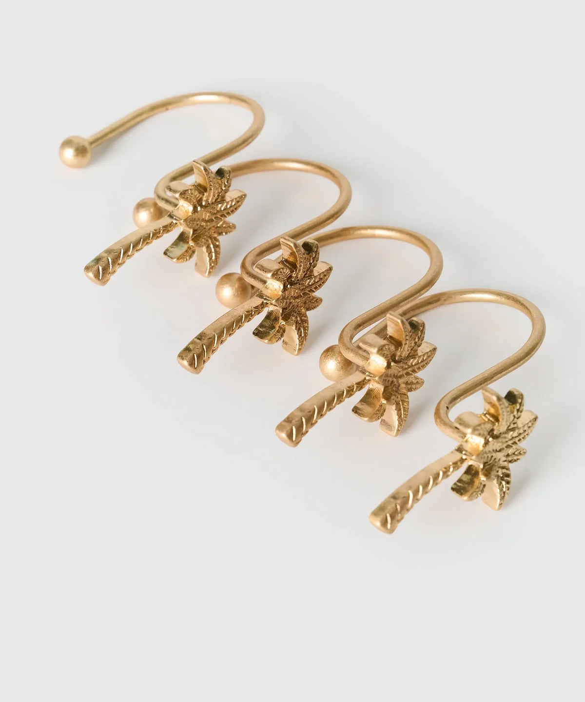 Set De Ganchos Para Cortina De Baño Palmeras