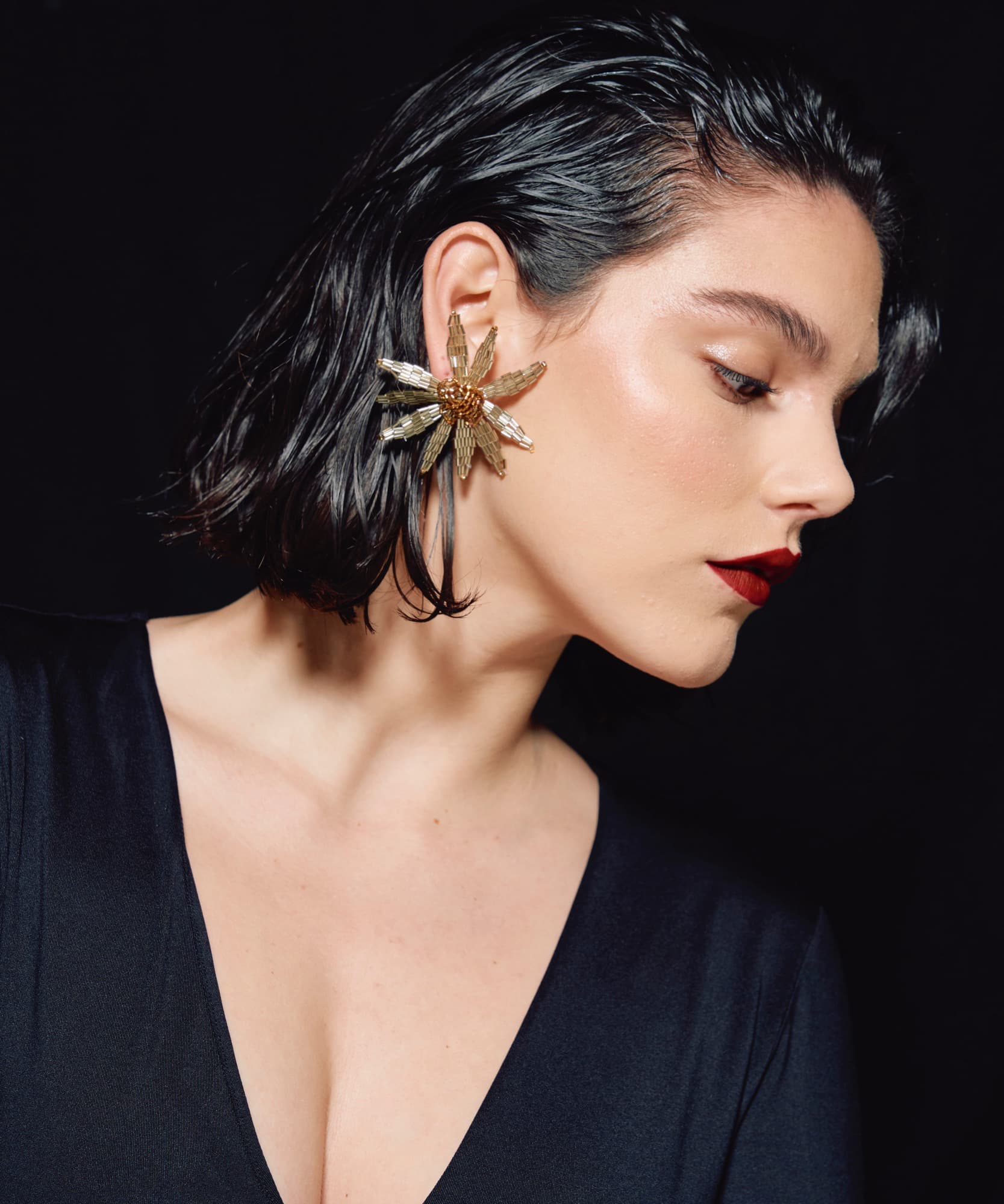 Aros Flor De Mostacillas
