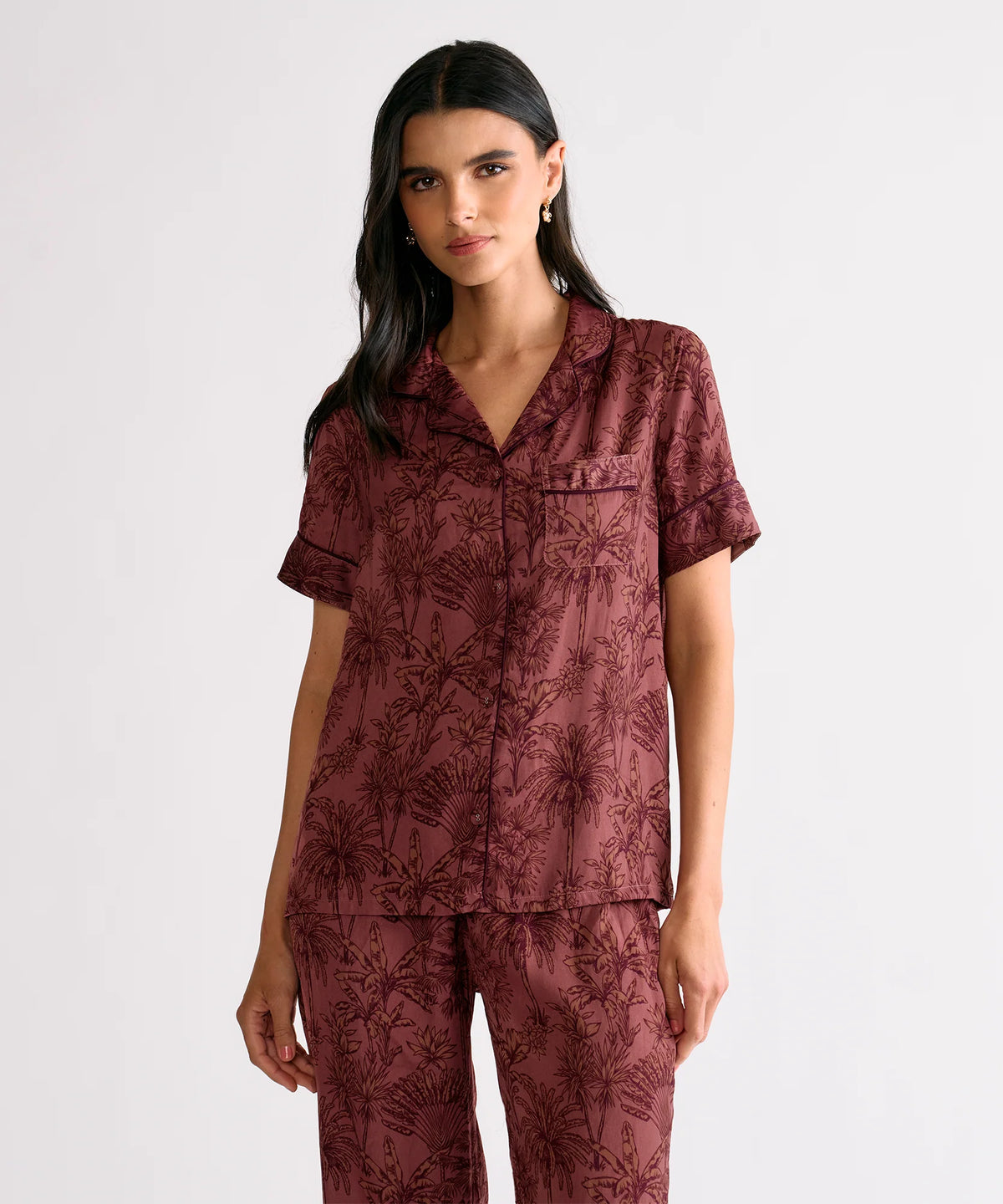 Pijama Camisero Palmeras Dreamy