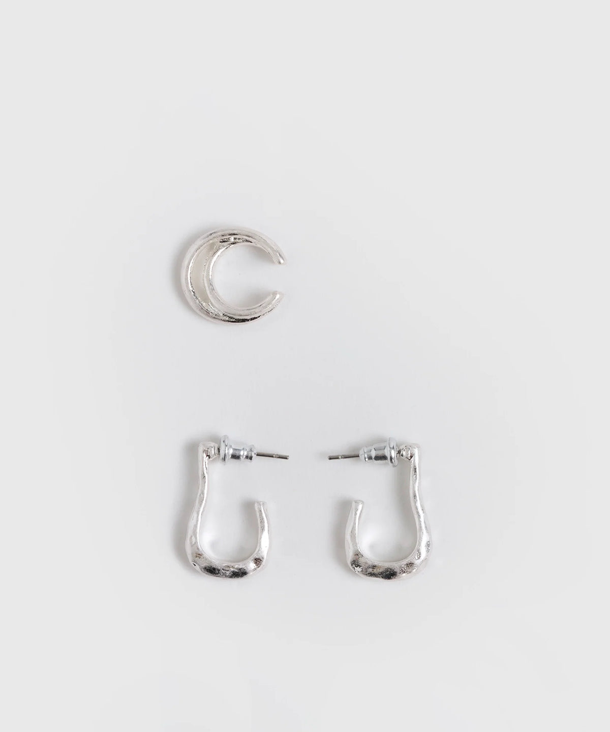Set Aros Argollas Rectangulares Y Cuff