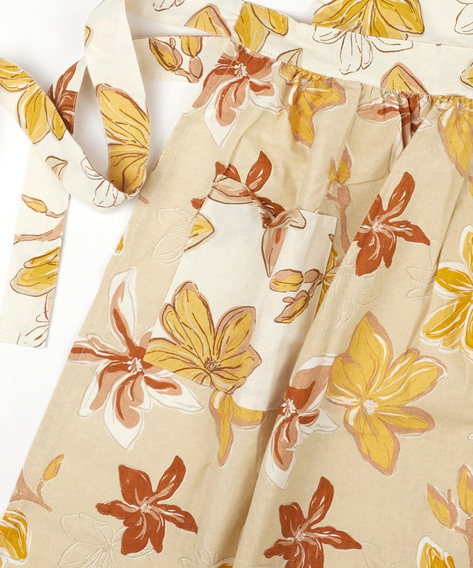 Delantal De Cocina Flores Acuarela