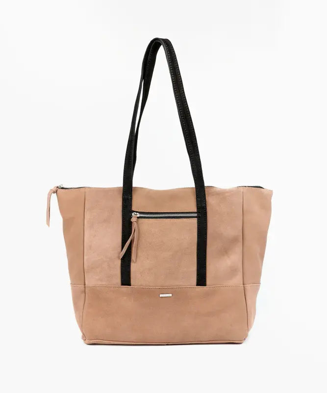 Cartera Gamuza Tote Grande Café