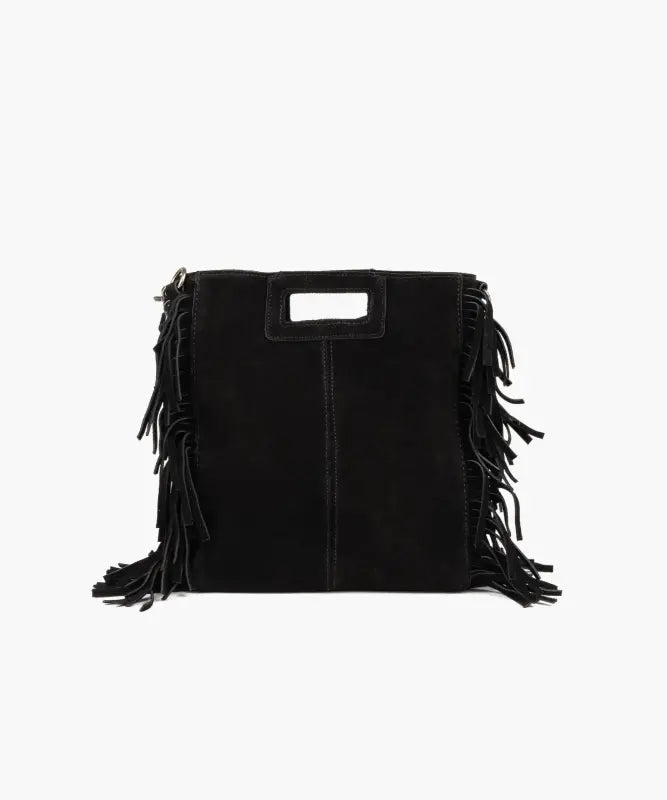 Cartera Gamuza Flecos Y Tachas