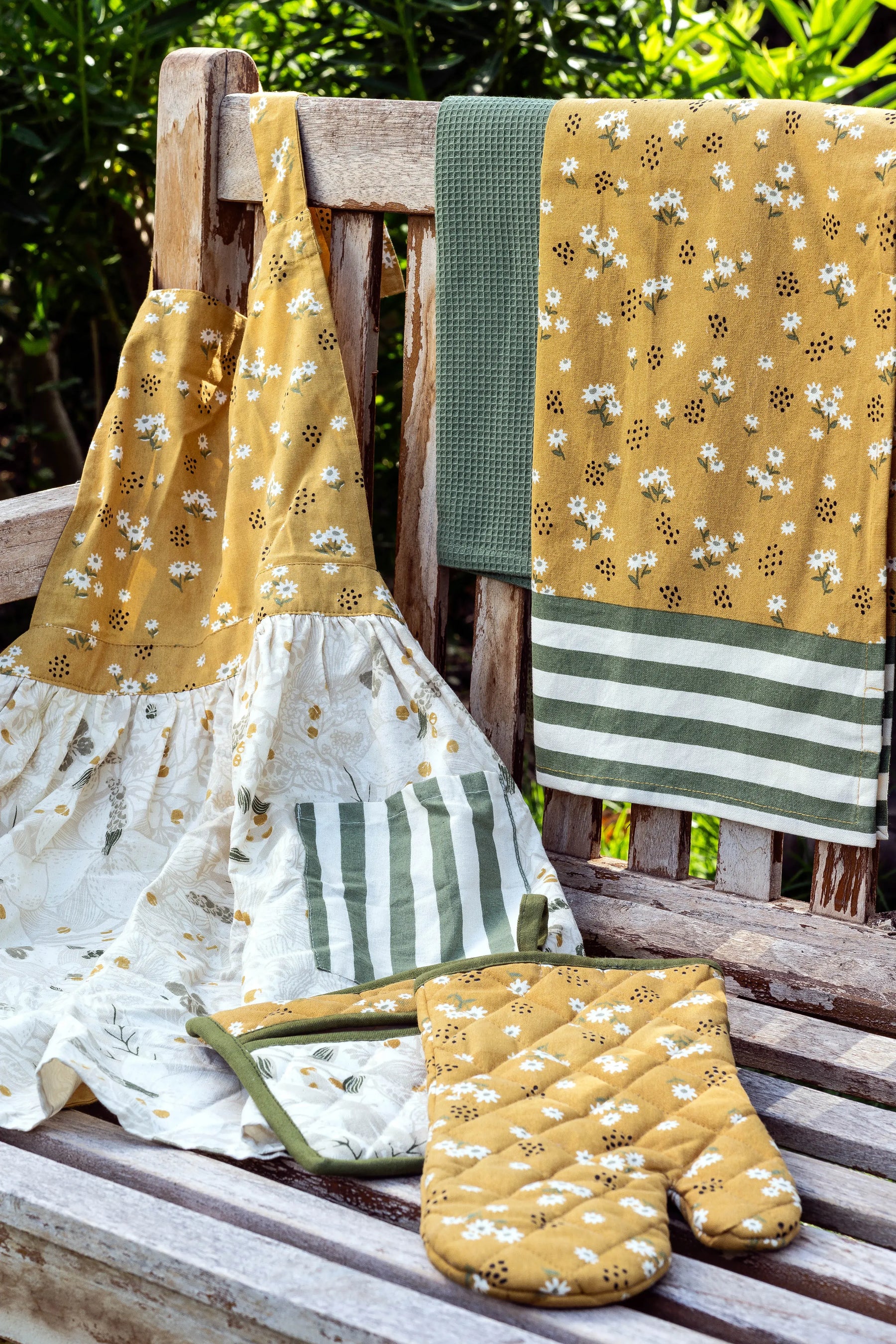 Set Guante Y Toma Olla Flores