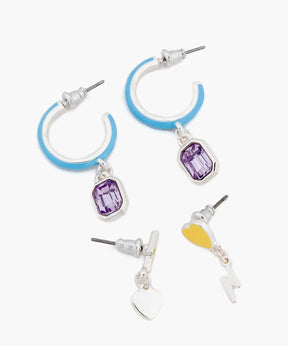 Set Aros Argollas Y Corazones