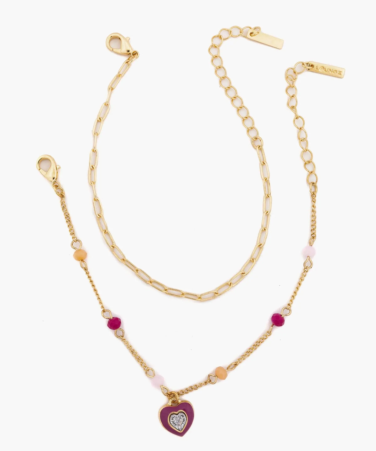 Set Pulseras Eslabones Y Colgantes