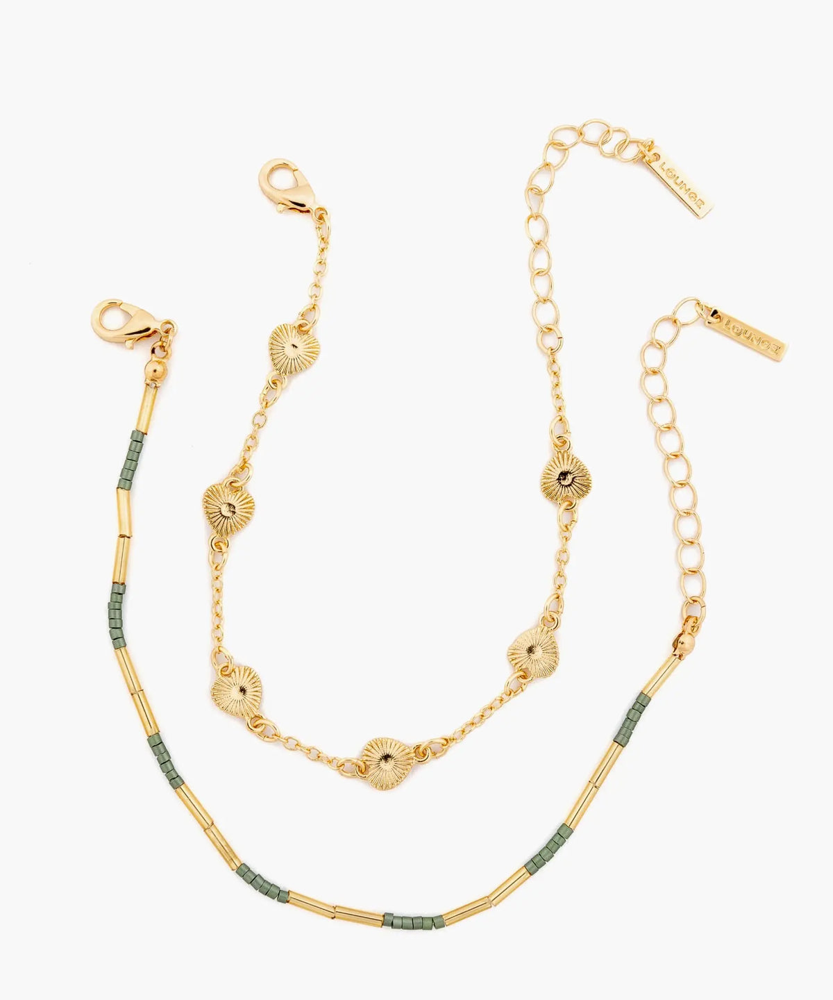 Set Pulseras Corazones Y Mostacillas