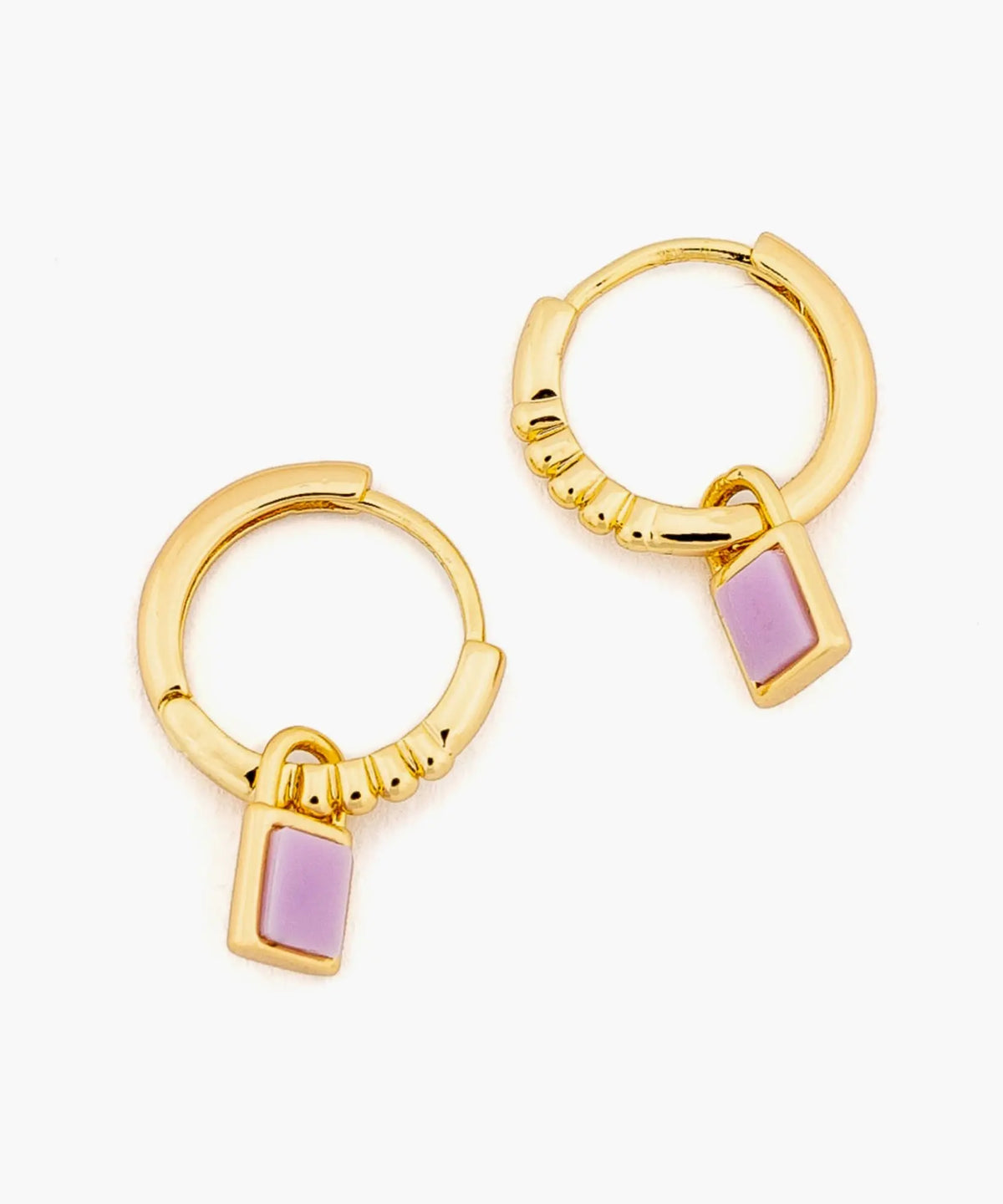 Aros Argollas Colgante Cuadrado