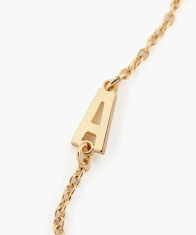 Collar Letra - Dorado / A
