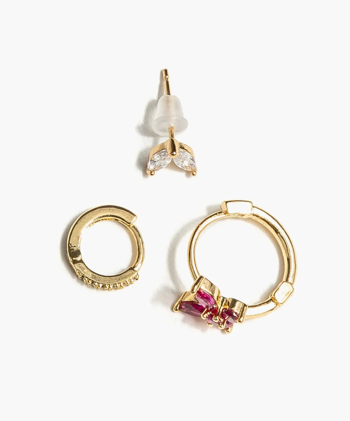 Set Aros Acero Inoxidable Hojas
