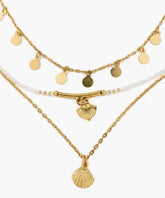 Collar Paradiso Moneda Y Conchitas