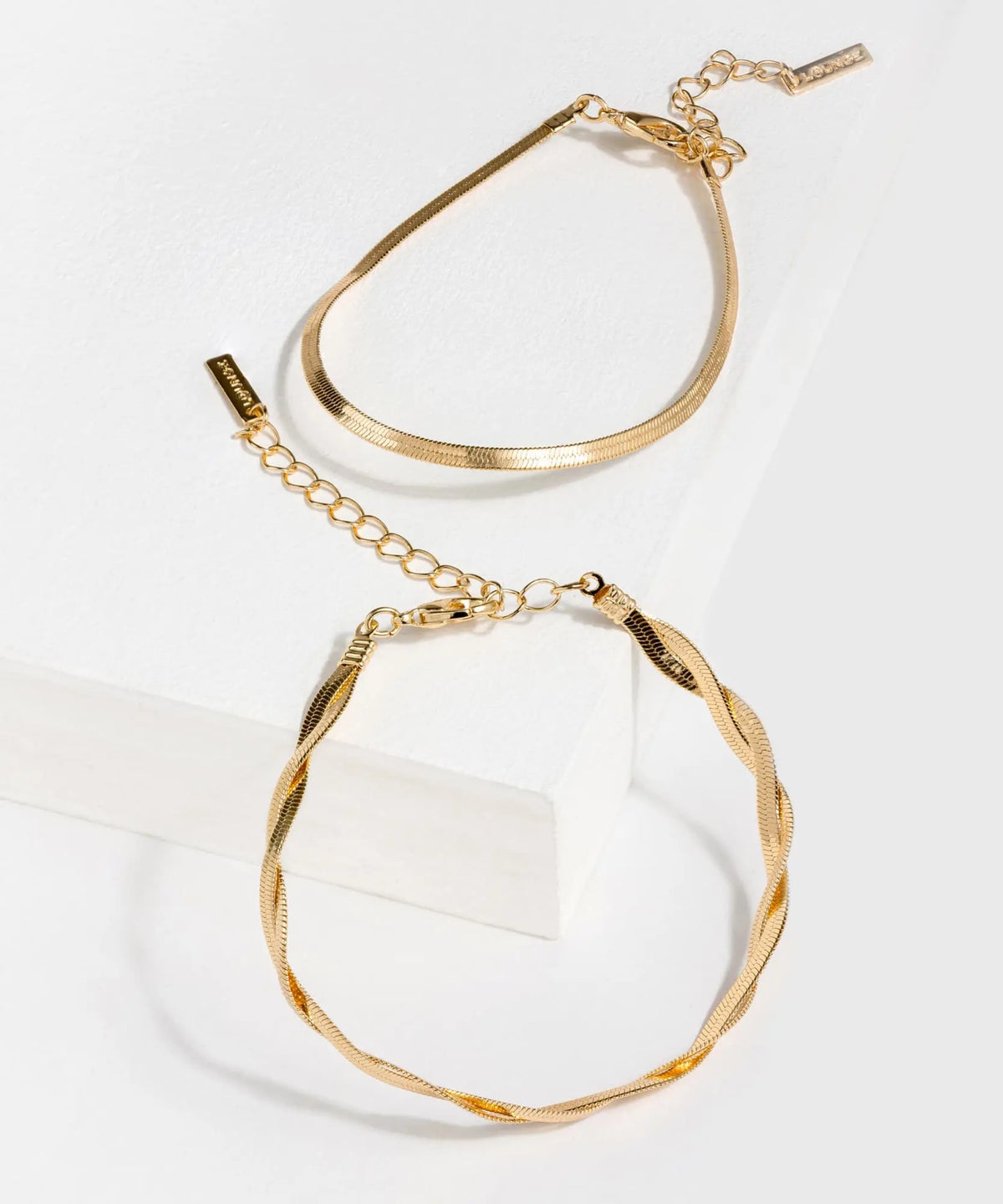 Set Pulseras Básica Y Trenzada