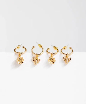 Set Aros Flor Y Abeja