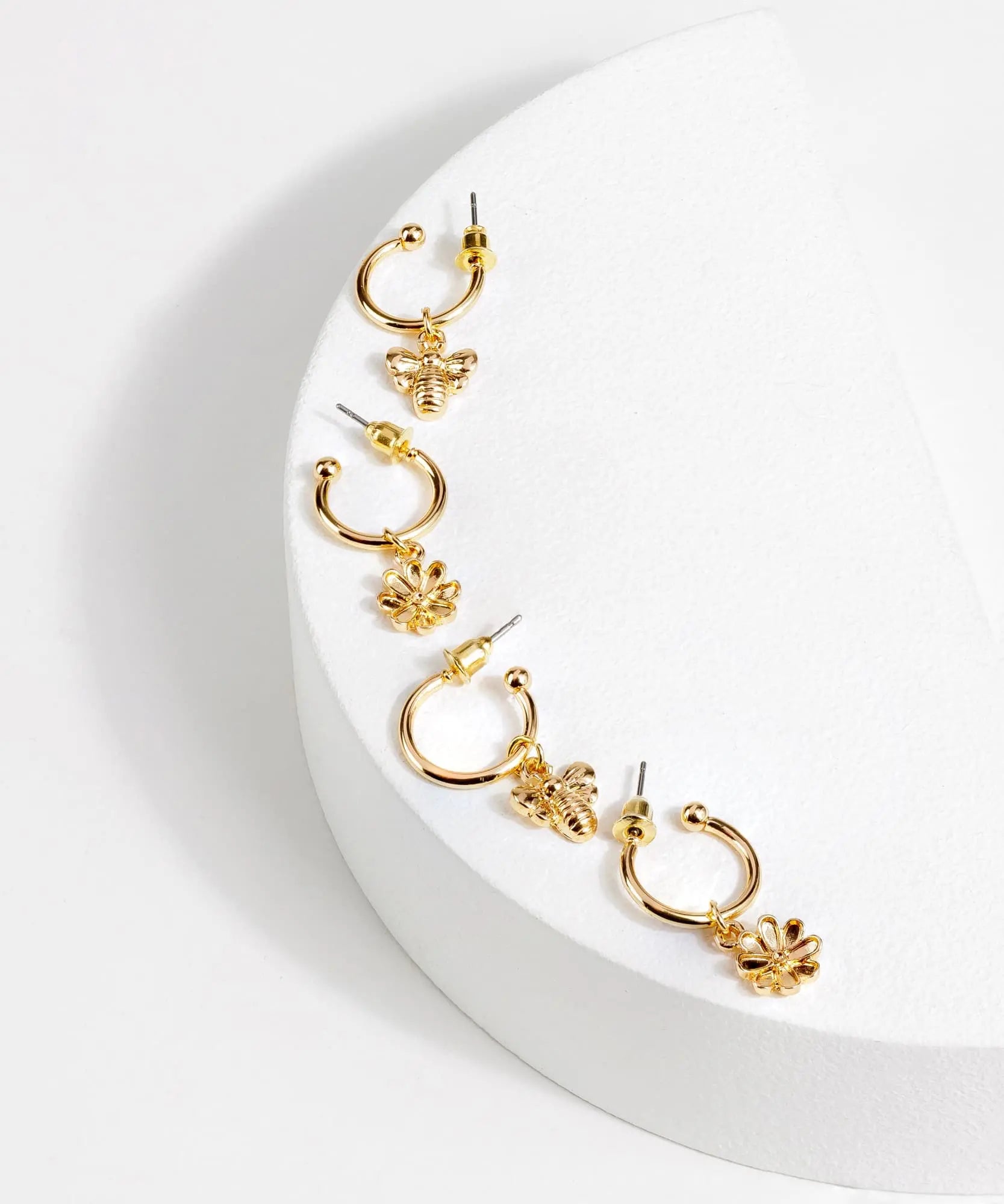 Set Aros Flor Y Abeja