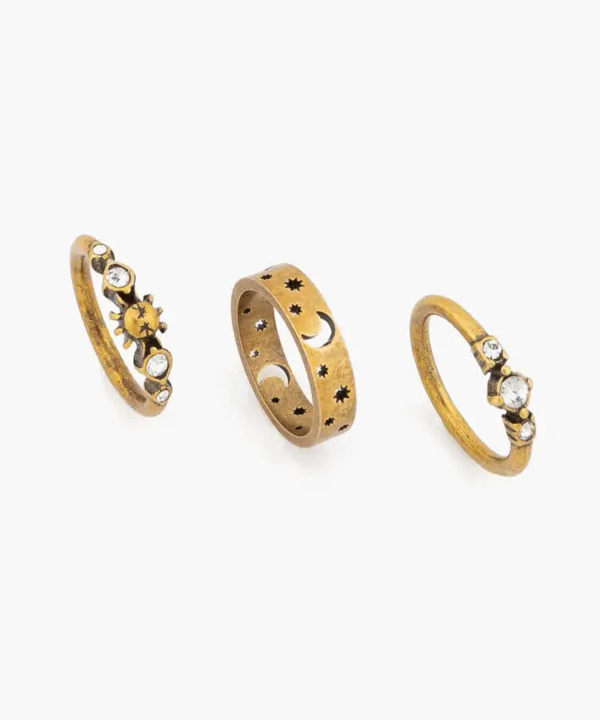 Set Anillos Acero Inoxidable Mystic