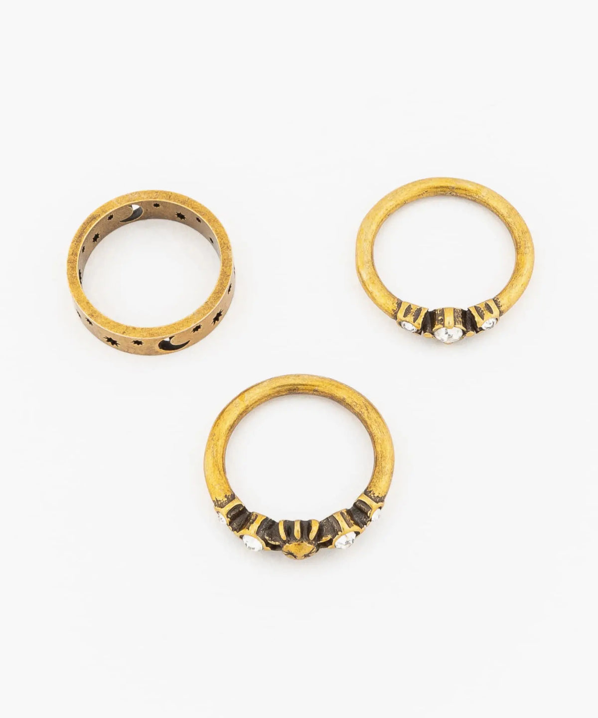 Set Anillos Acero Inoxidable Mystic