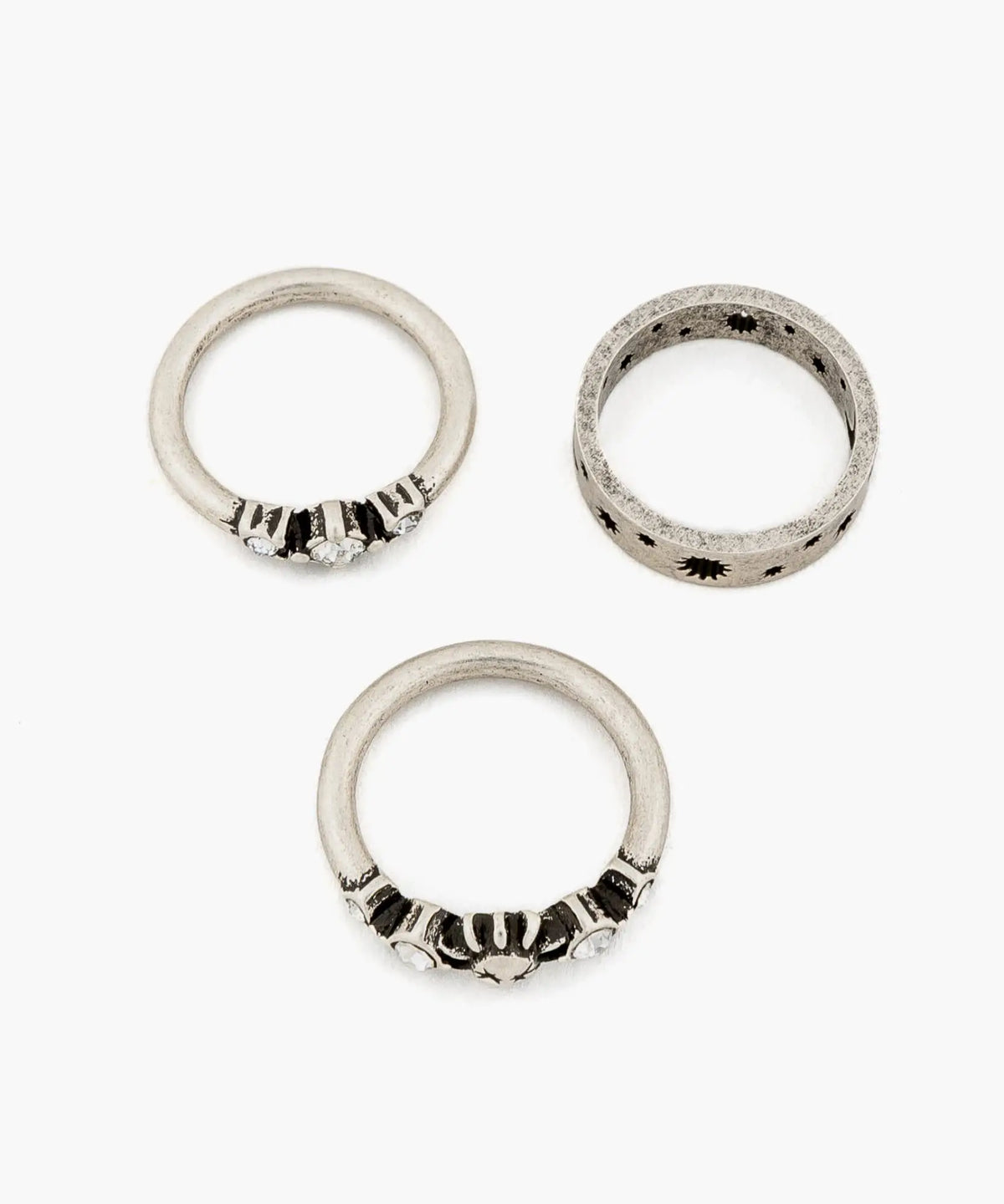 Set Anillos Acero Inoxidable Mystic