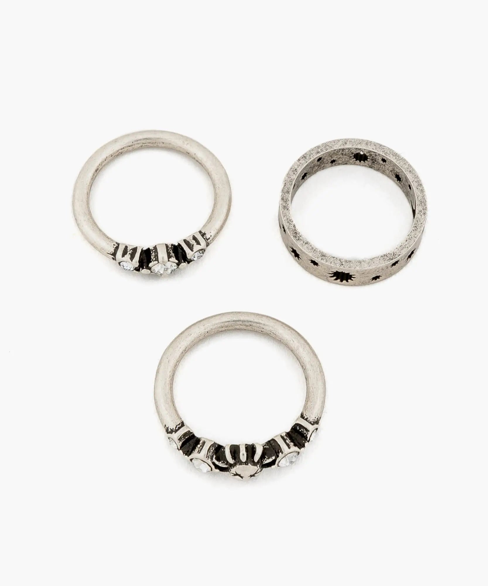 Set Anillos Acero Inoxidable Mystic