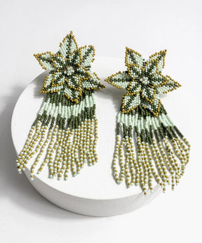 Aros Boho Mostacillas Flor