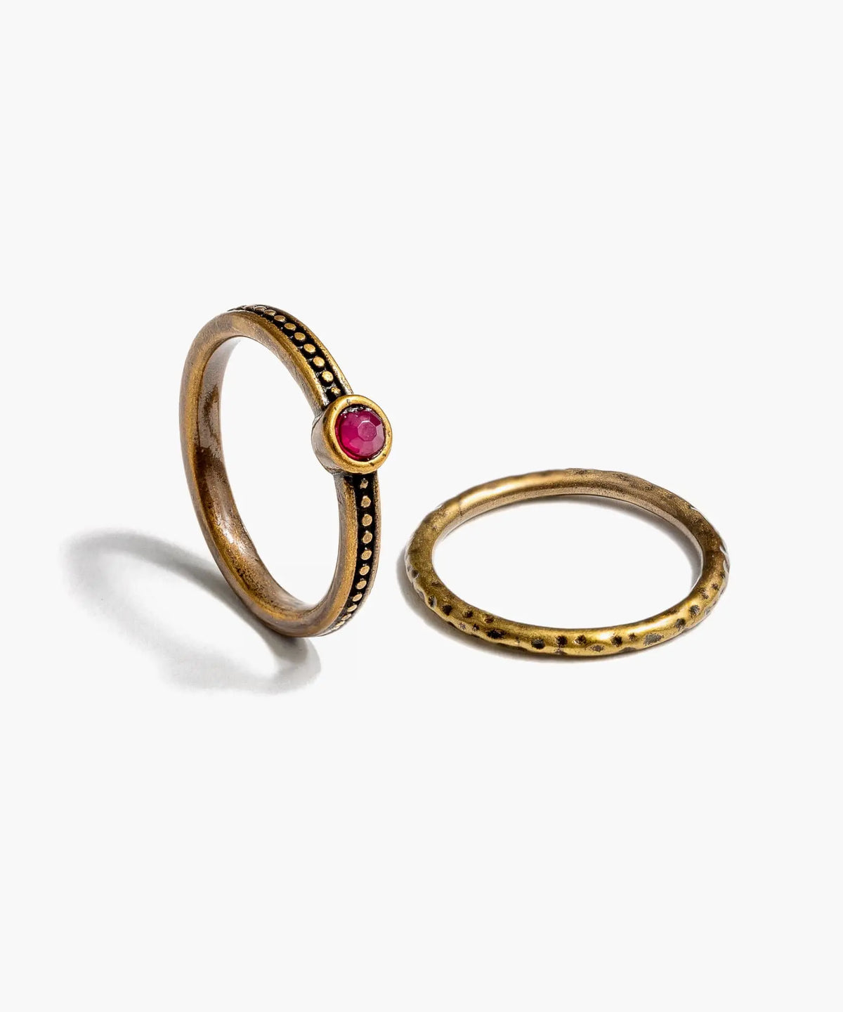 Set Anillos Boho Piedra Textura