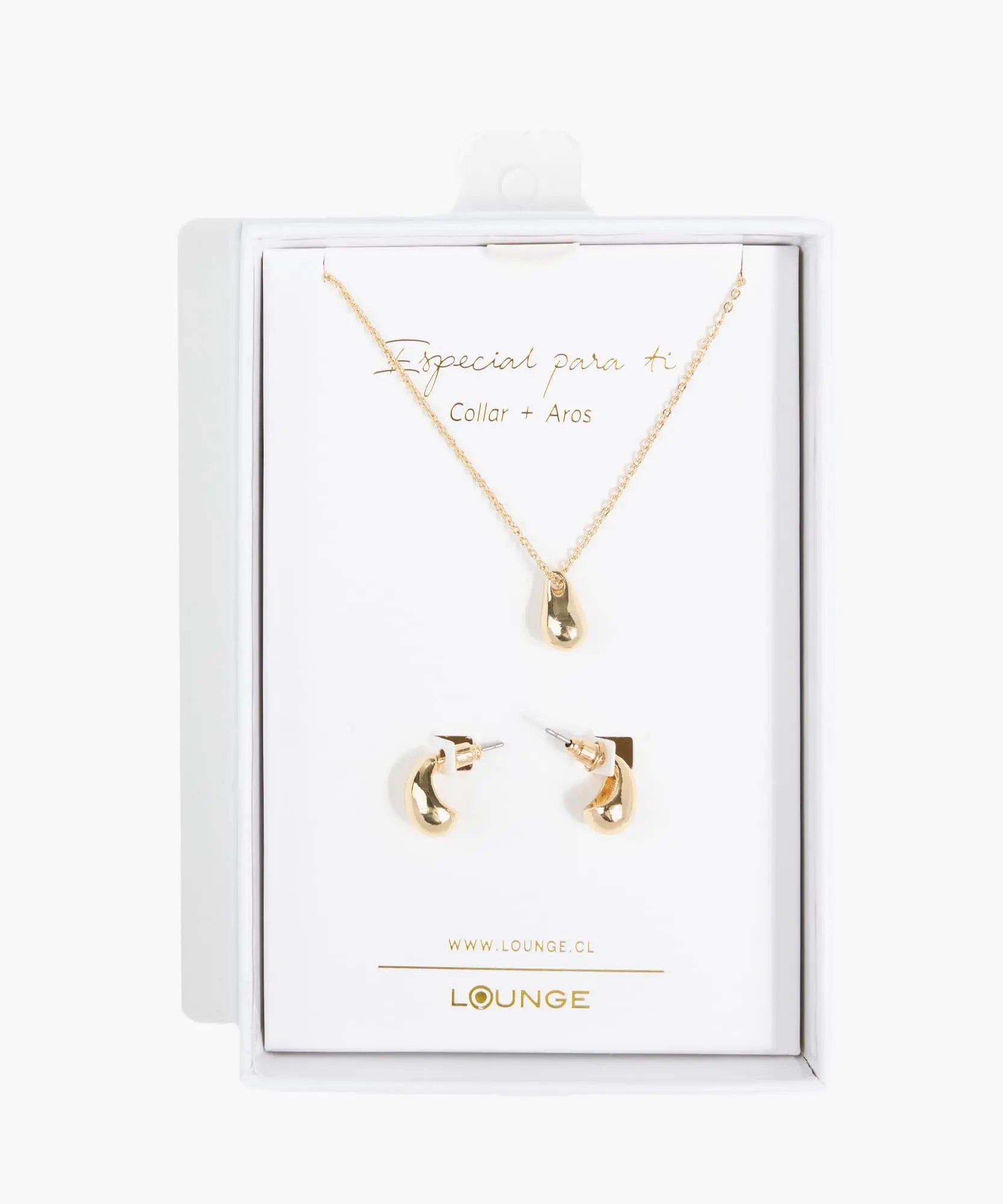 Set Collar Y Aros Mini Gotas
