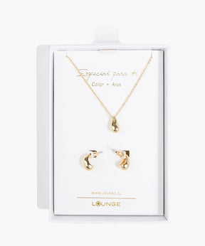 Set Collar Y Aros Mini Gotas