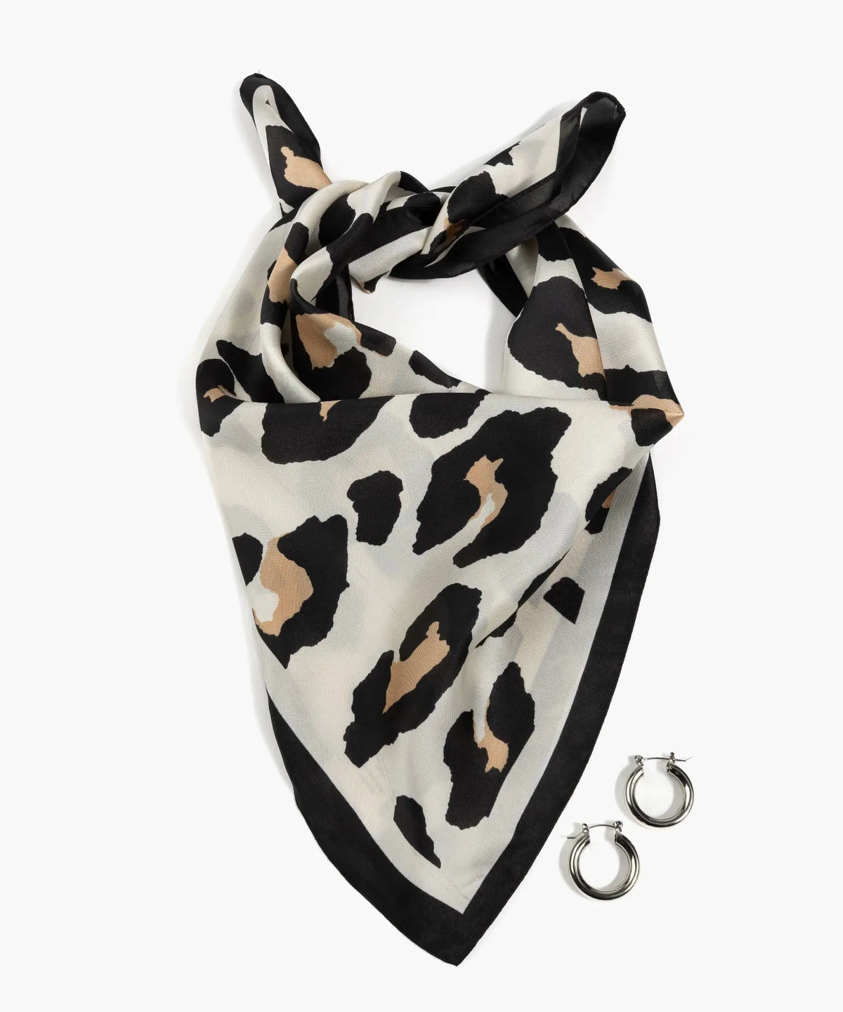 Set Pañuelo Y Aros Animal Print