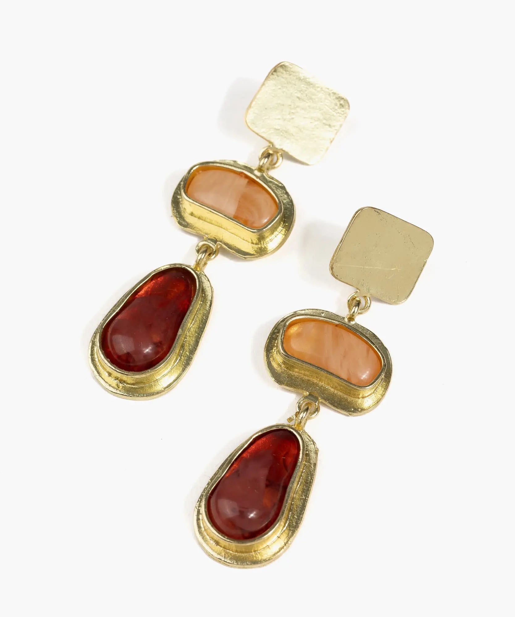 Aros Piedras Doble Color
