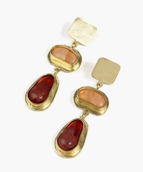 Aros Piedras Doble Color