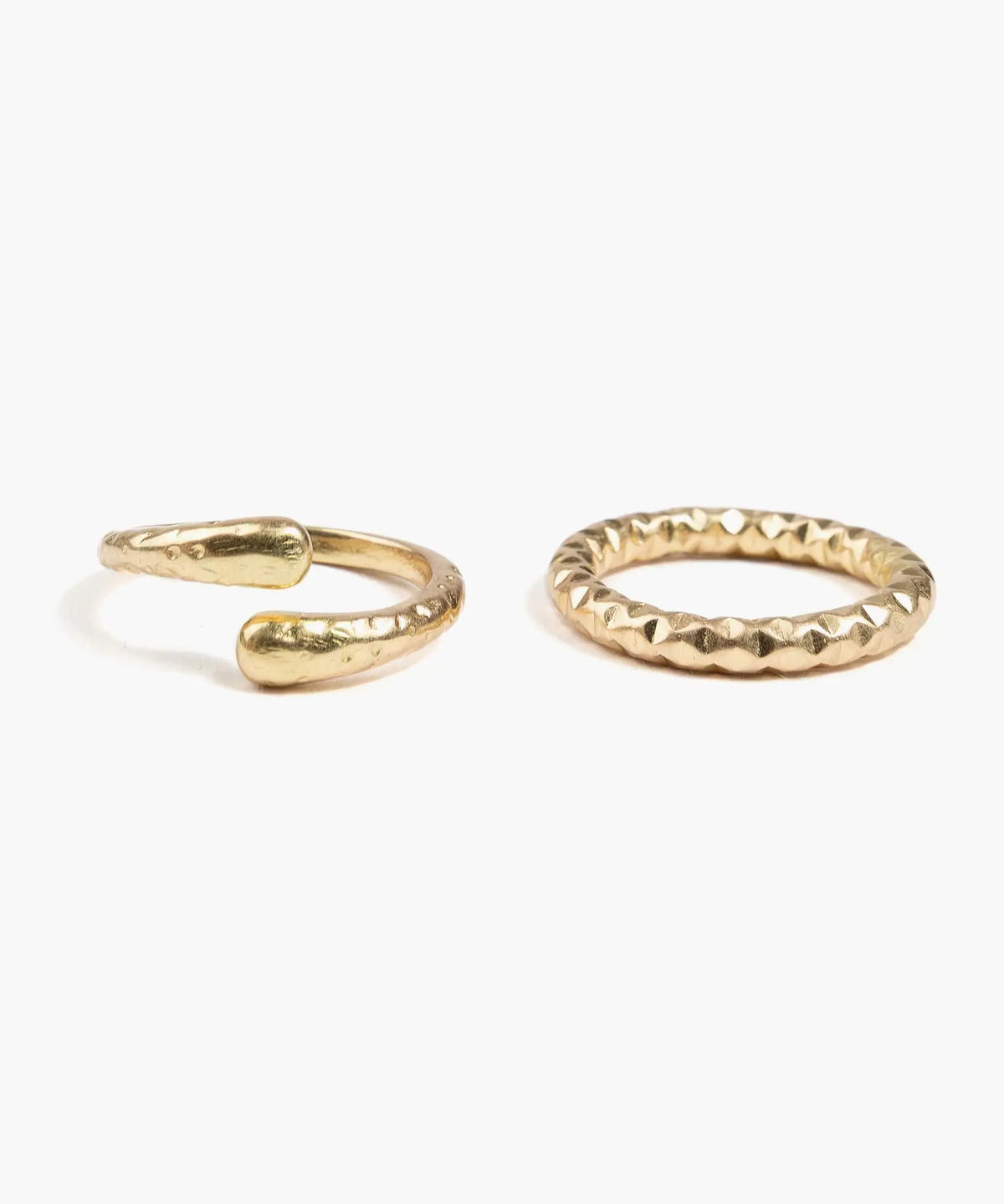 Set Anillos Textura Boho