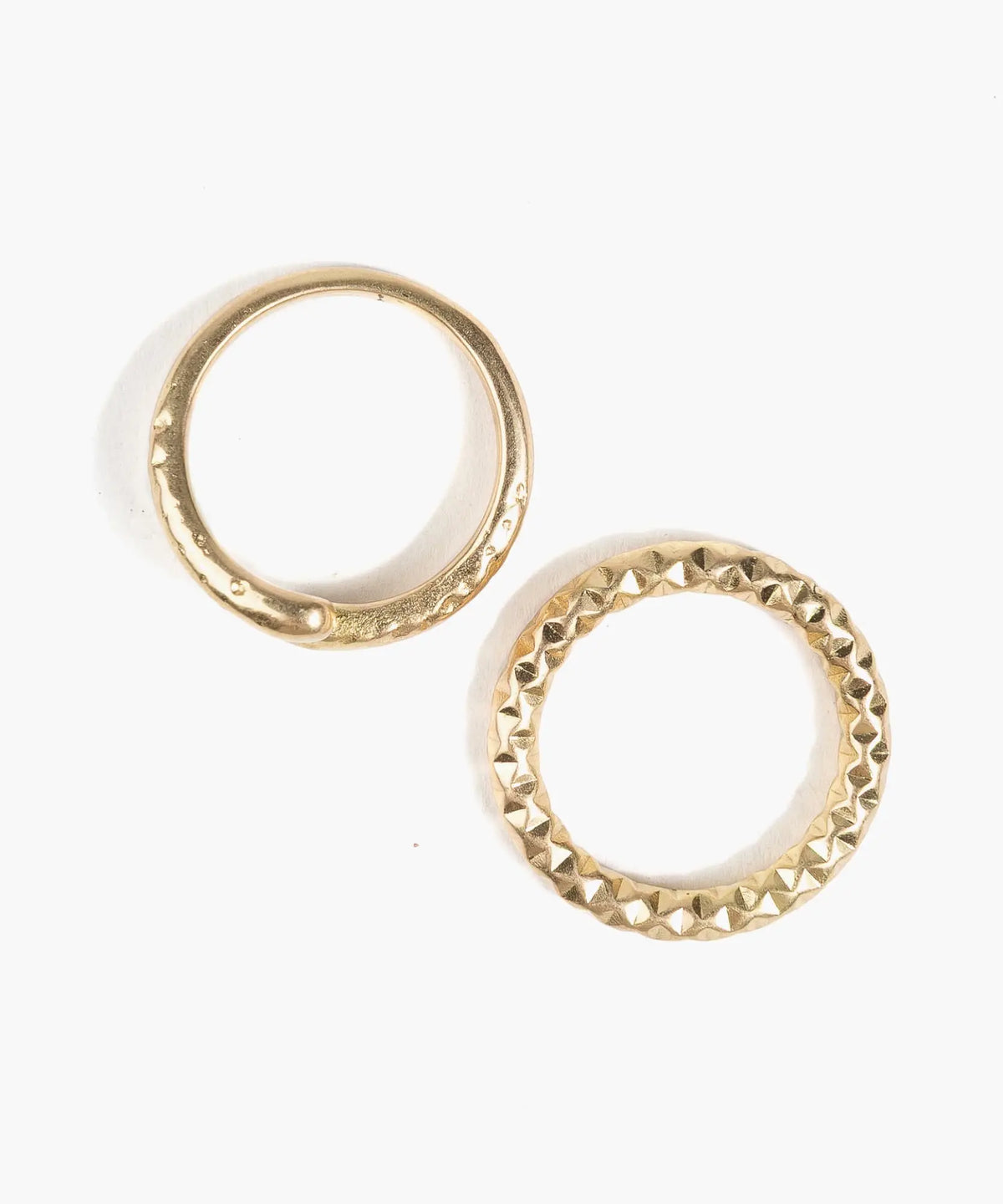 Set Anillos Textura Boho