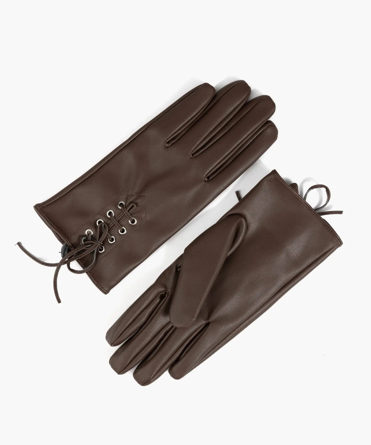 Guantes Con Cordón - Café / S/M