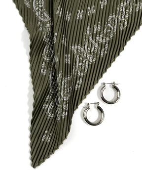 Set Pañuelo Y Aros Plisado