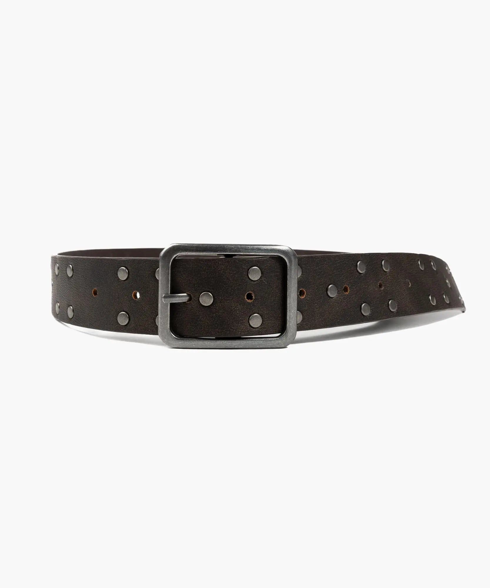 Cinturón Tachas Hebilla Cuadrada