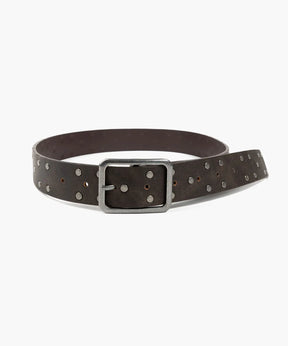 Cinturón Tachas Hebilla Cuadrada