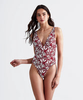 Traje De Baño Hojas Paradiso Reversible