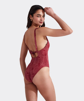 Traje De Baño Hojas Paradiso Reversible