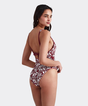 Traje De Baño Hojas Paradiso Reversible