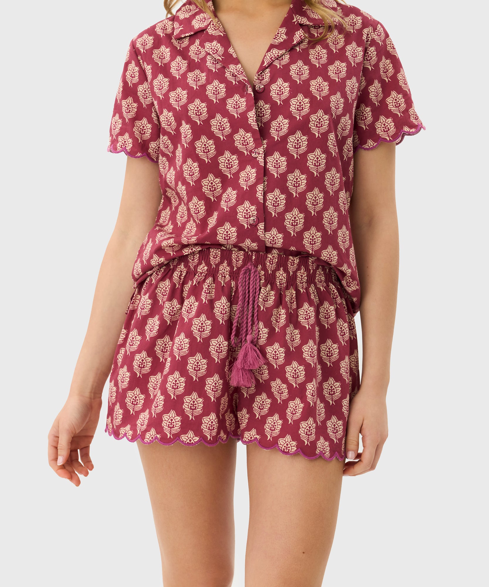 Pijama Camisero Boho Algodón