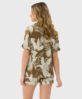 Pijama Camisero Jungla Satinado