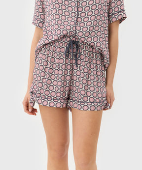 Pijama Camisero Flores Circulares